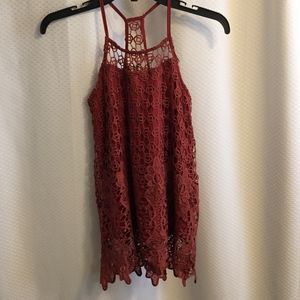 Racer Back Rosewood Color Tank Tope by Rebellion